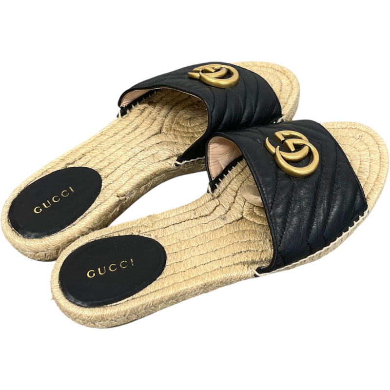 Women's Gg Marmont Espadrilles Black Size EU 38.5 / UK 5.5