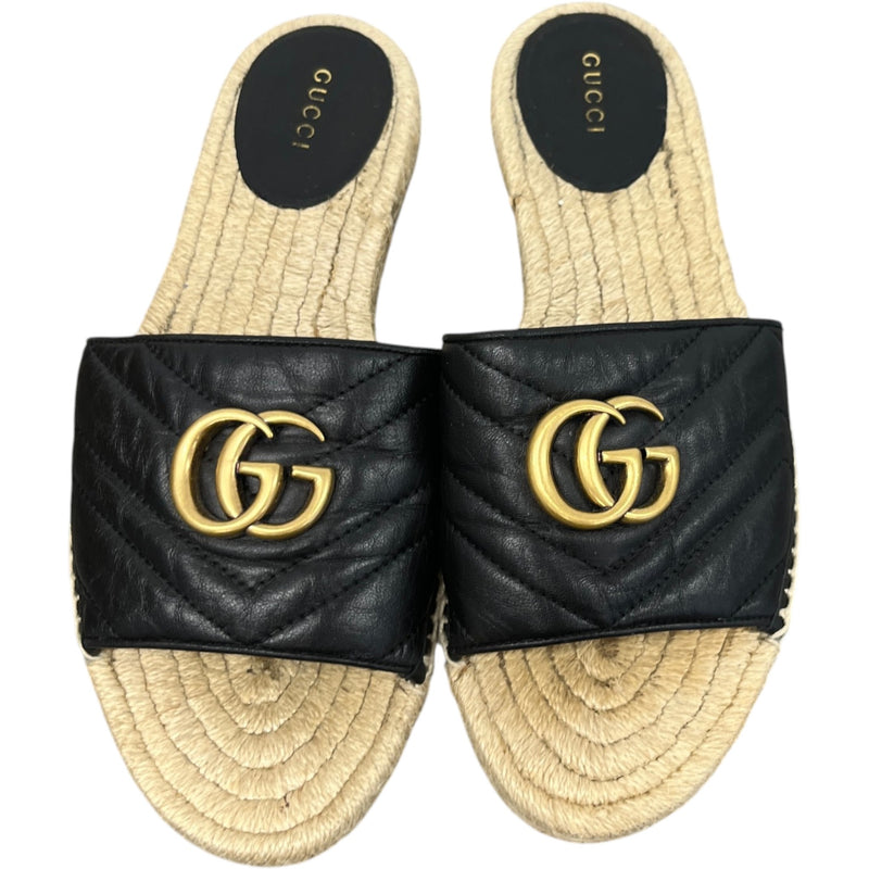 Women's Gg Marmont Espadrilles Black Size EU 38.5 / UK 5.5