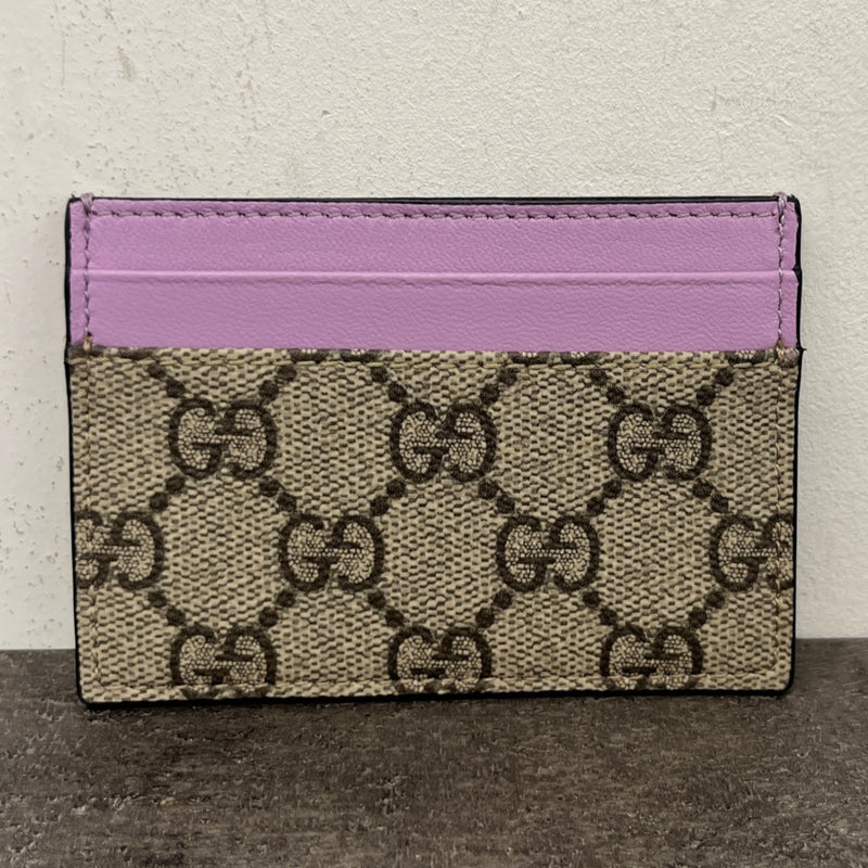 Men's GG Supreme Card Holder Beige