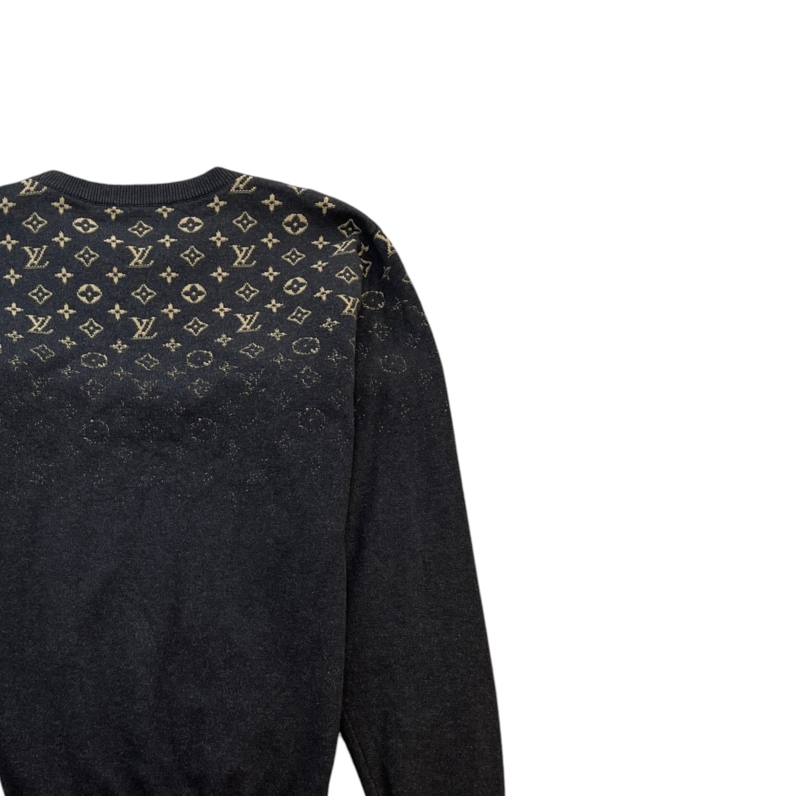 Men's Monogram Gradient Crewneck Jumper Grey Size S - Photo 4
