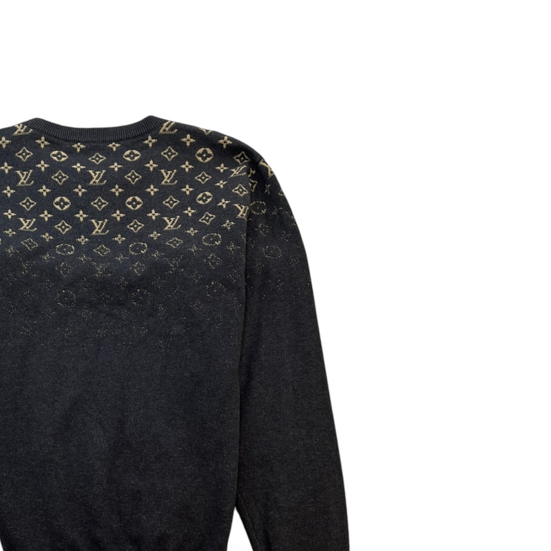 Men's Monogram Gradient Crewneck Jumper Grey Size S