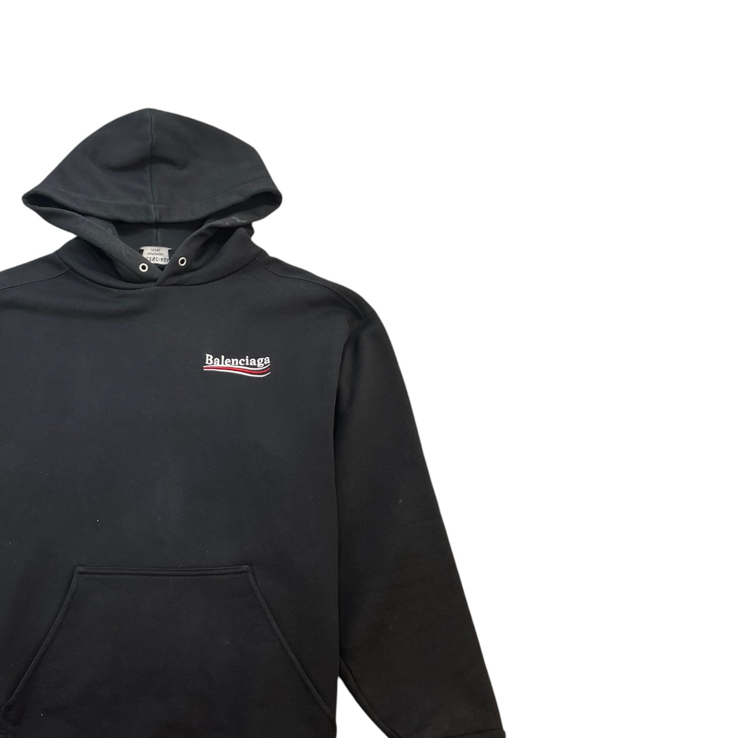 Men's Political Campaign Hoodie Black Size M - Photo 3