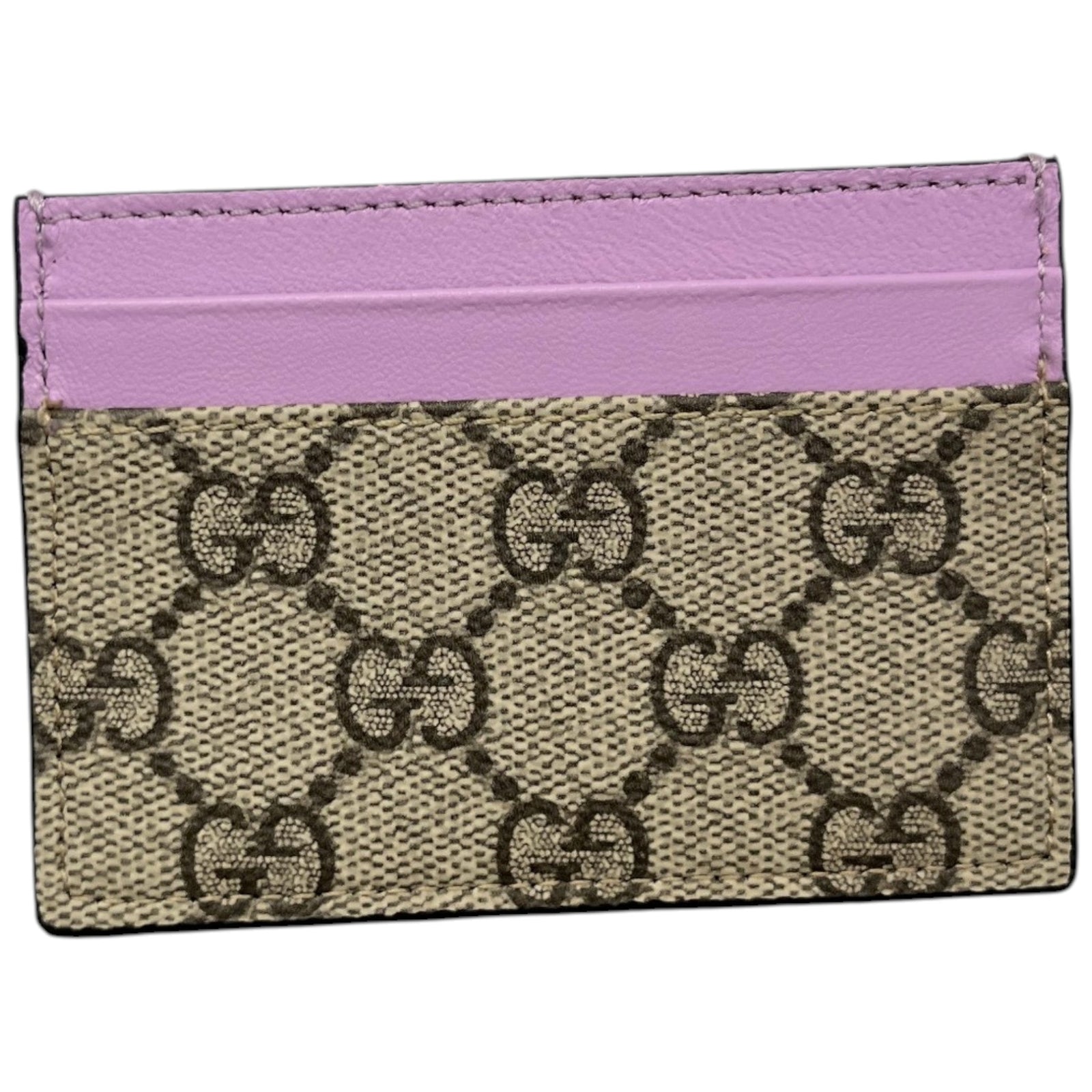 Men's GG Supreme Card Holder Beige - Photo 2