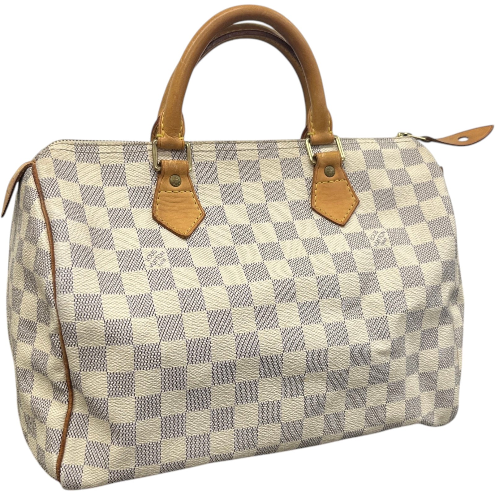 Women's Damier Azur Speedy 30 Bag White - Photo 4