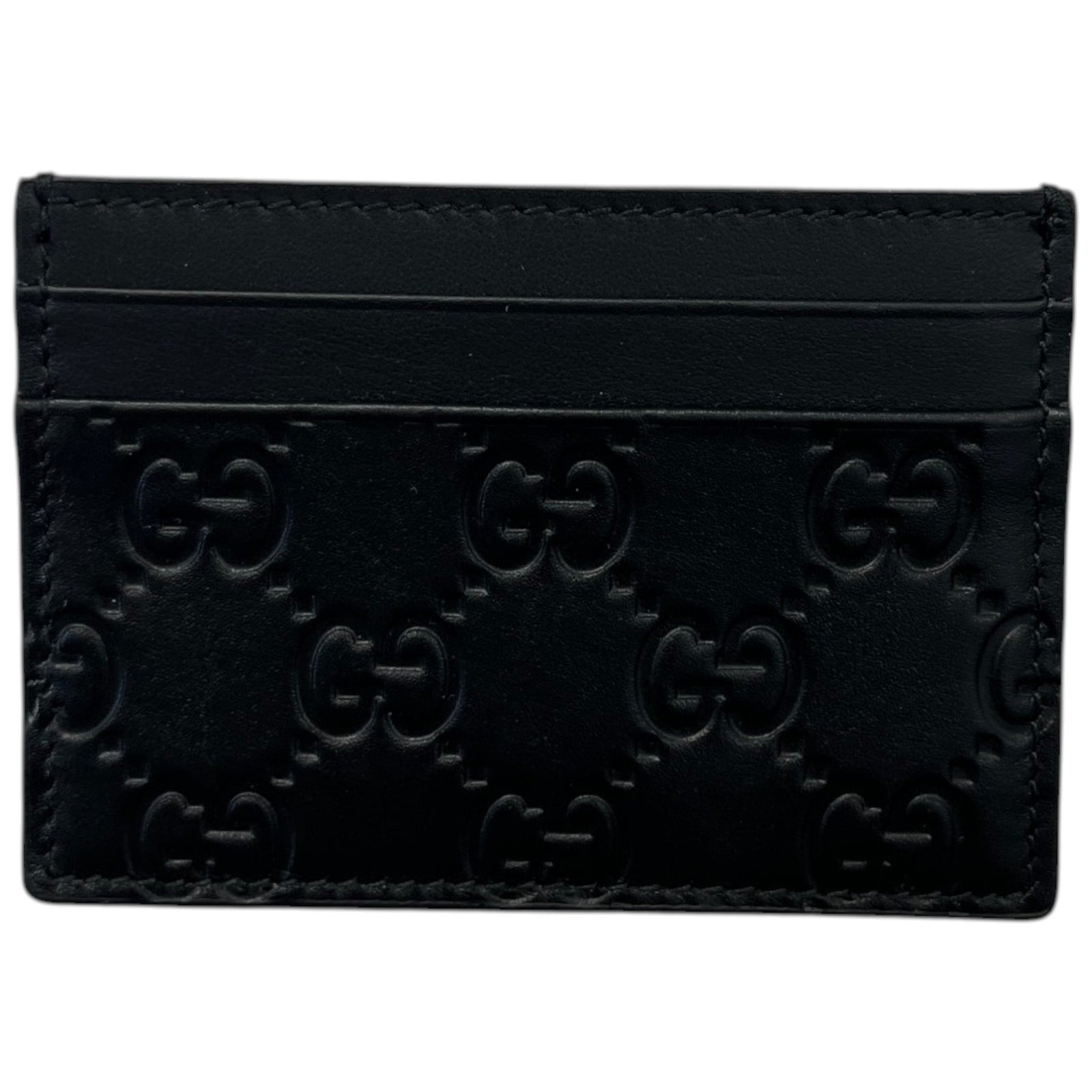 Men's GG Supreme Card Holder Black - Photo 2