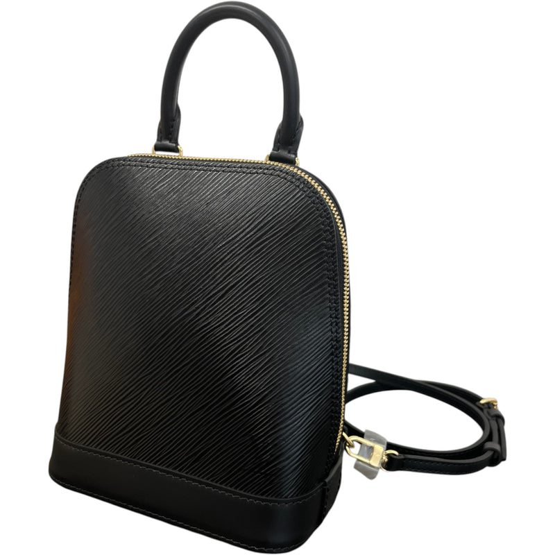 Women's Epi Leather Alma Backpack Backpack Black
