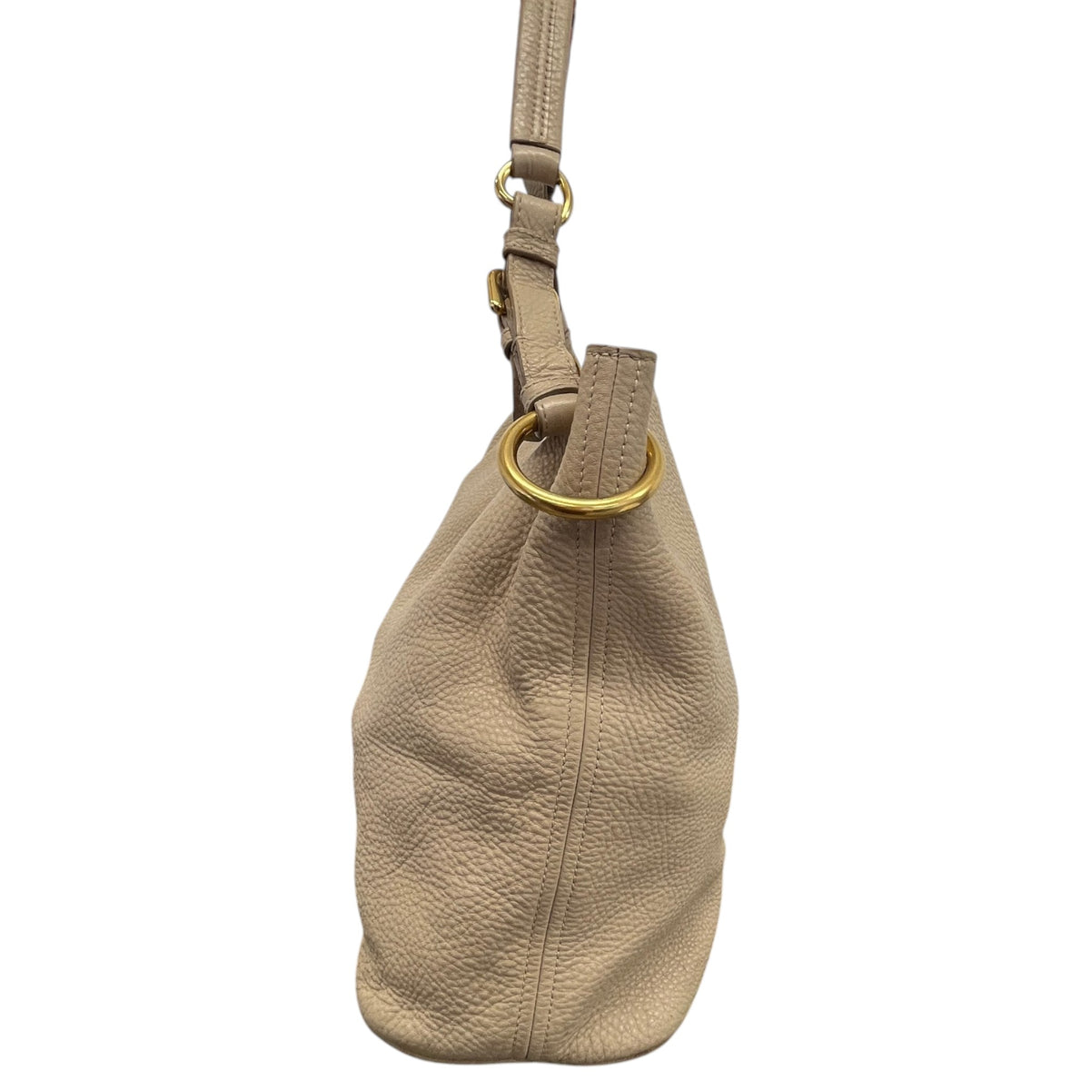 Women's Vitello Daino Hobo Handbag Beige - Photo 6