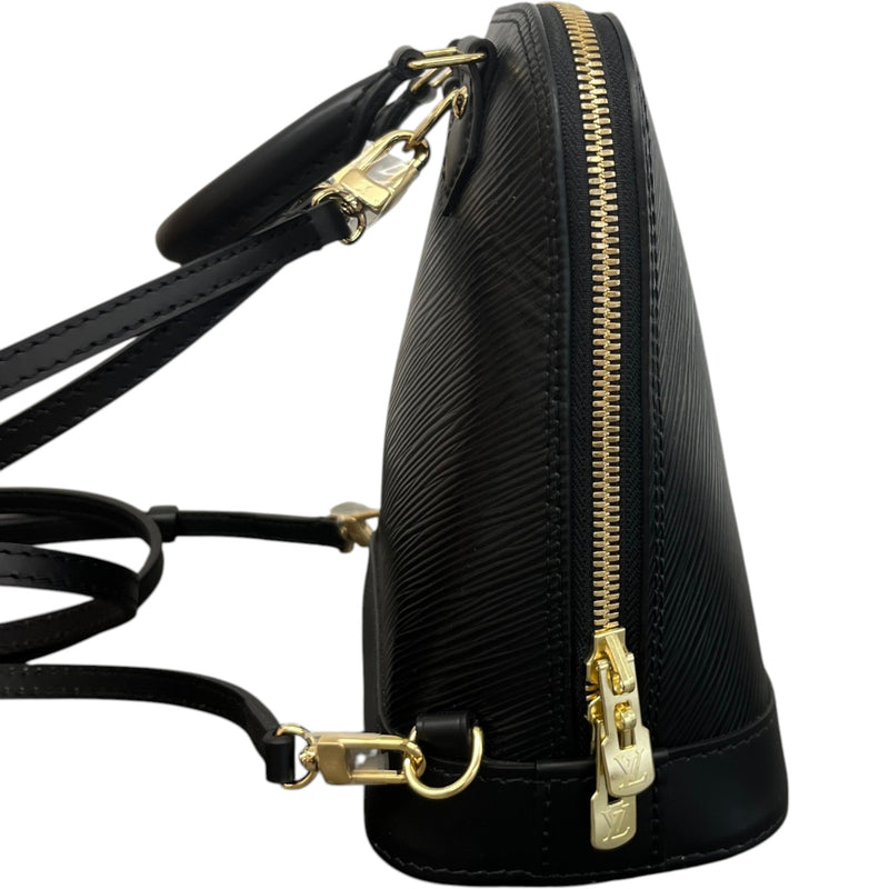 Women's Epi Leather Alma Backpack Backpack Black