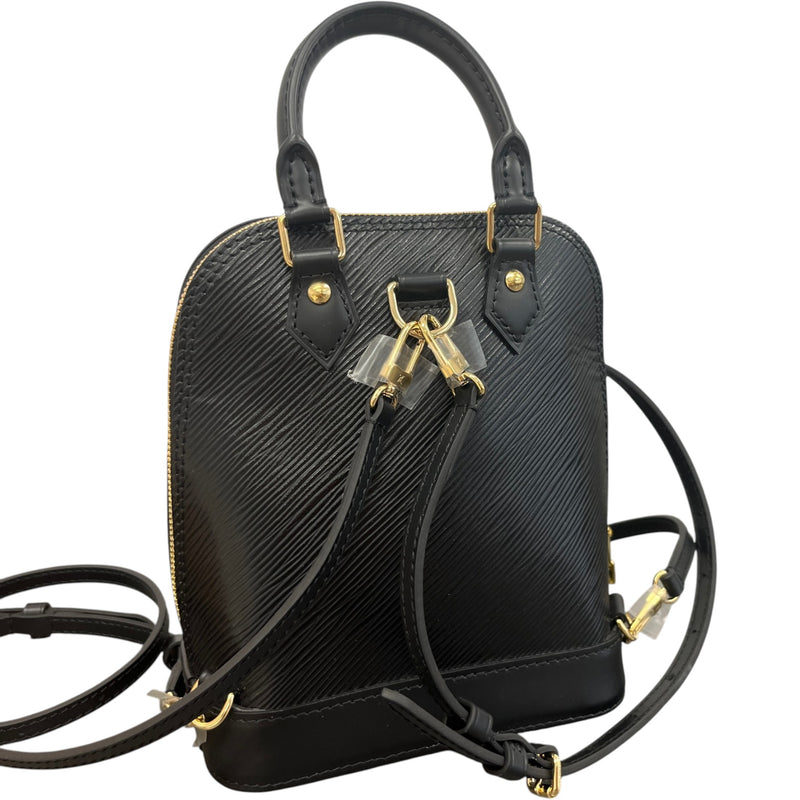 Women's Epi Leather Alma Backpack Backpack Black