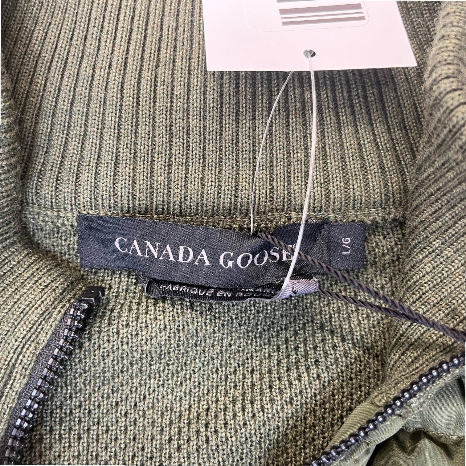 Men's Hybridge Knit Jacket Khaki Size L - Photo 7