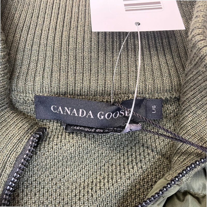 Men's Hybridge Knit Jacket Khaki Size L