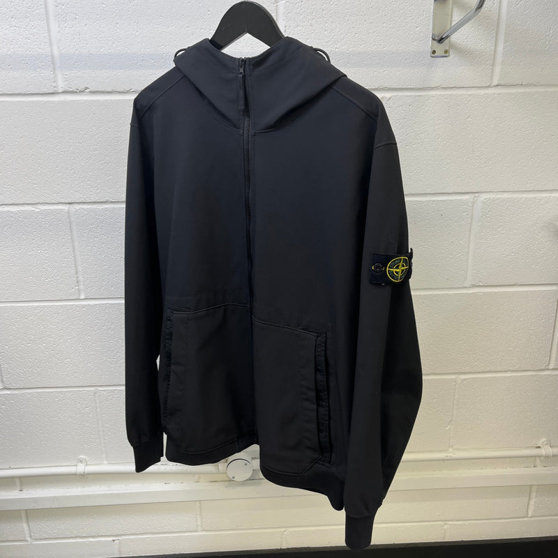Men's Applique Logo Down Jacket Black Size XXL