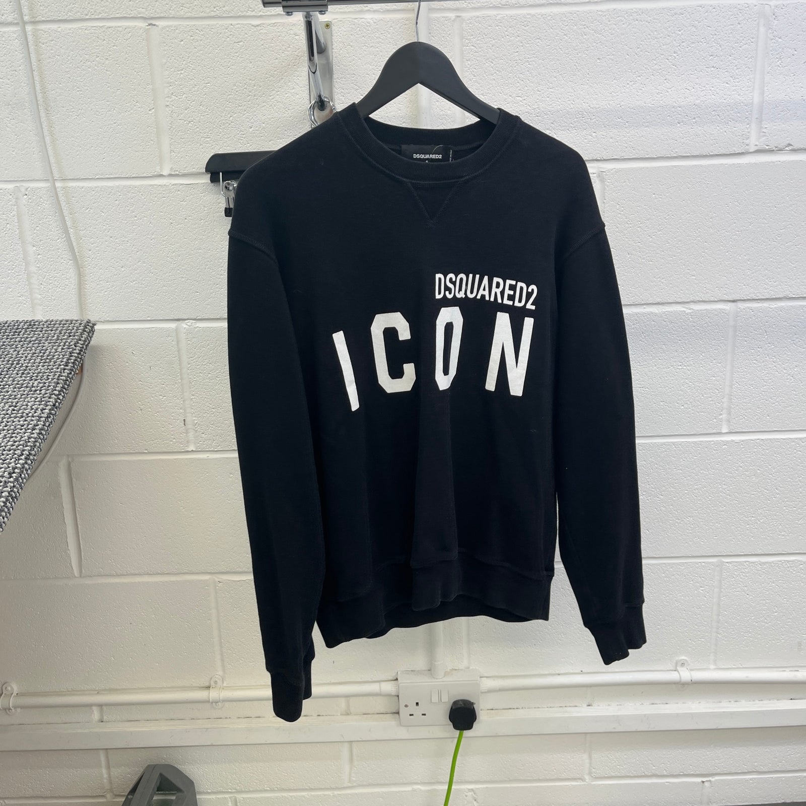 Men's Logo Print Sweatshirt Black Size S - Photo 9