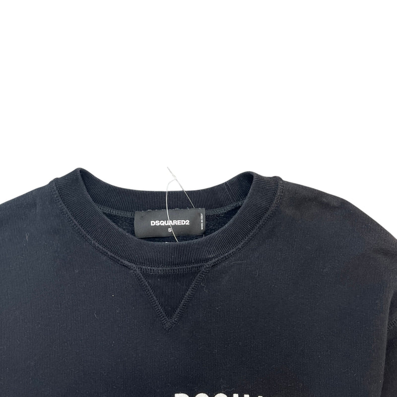 Men's Logo Print Sweatshirt Black Size S