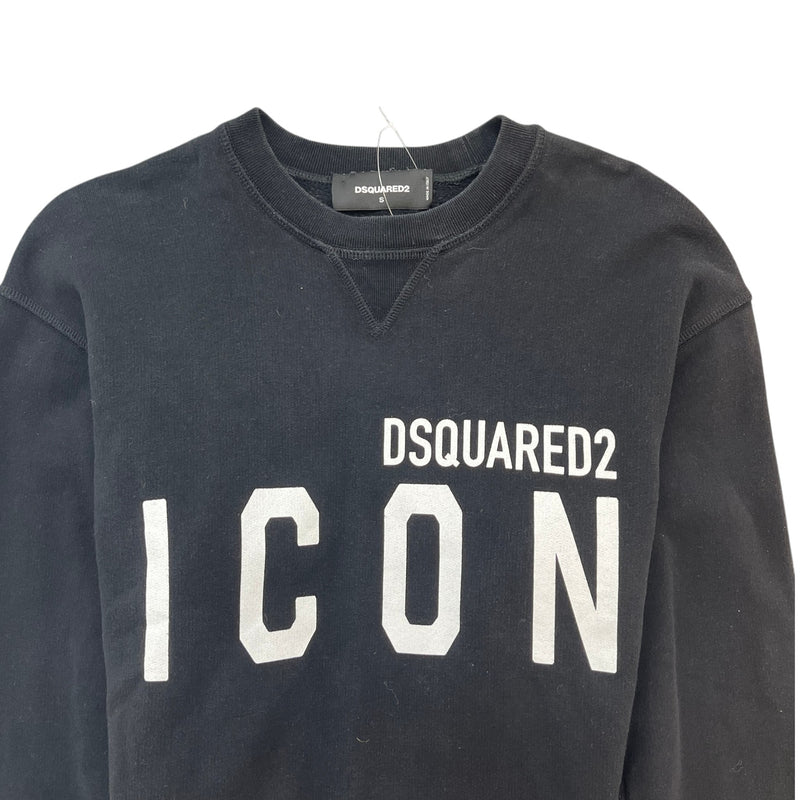Men's Logo Print Sweatshirt Black Size S