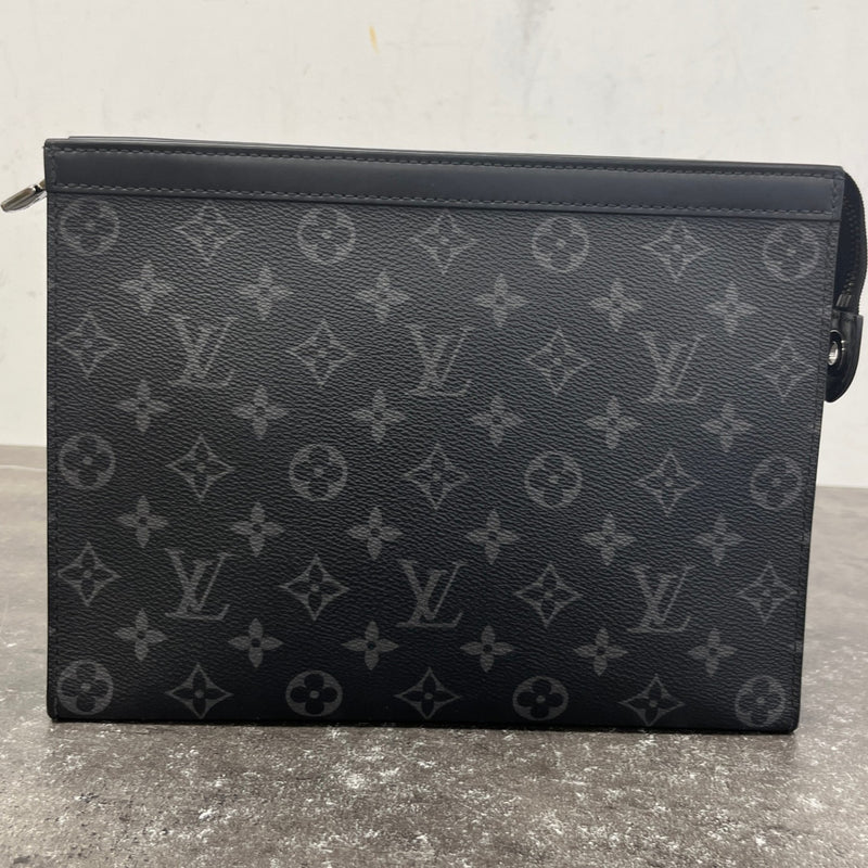 Men's Monogram Eclipse Pochette Voyage Mm Pouch Charcoal