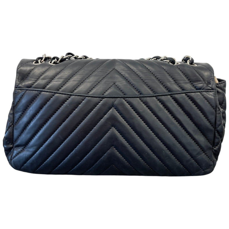Women's Chevron Flap Bag Black