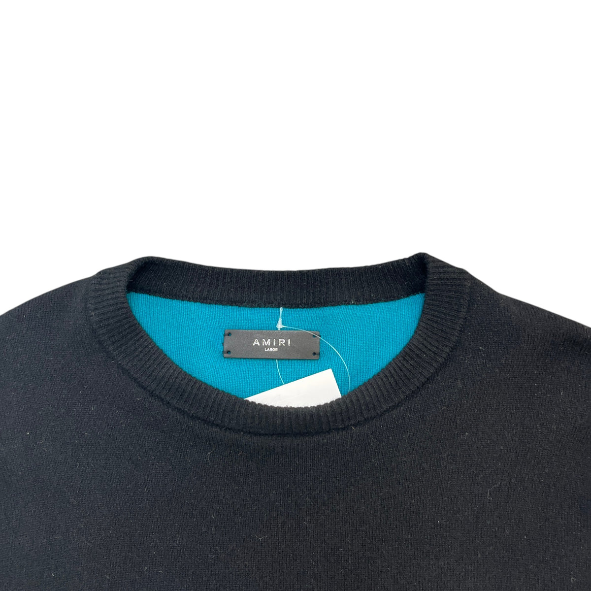 Men's Distressed Embroidered Sweatshirt Black Size L - Photo 5