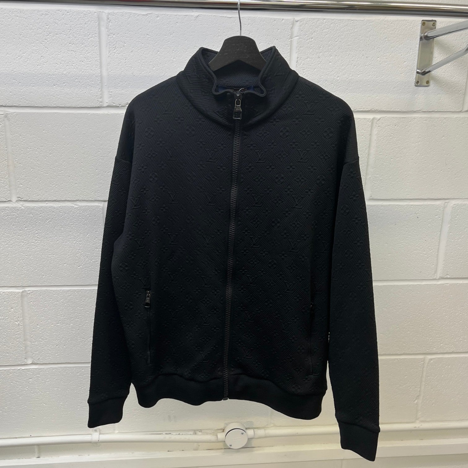 Men's Monogram Fleece Jacket Black Size L - Photo 8