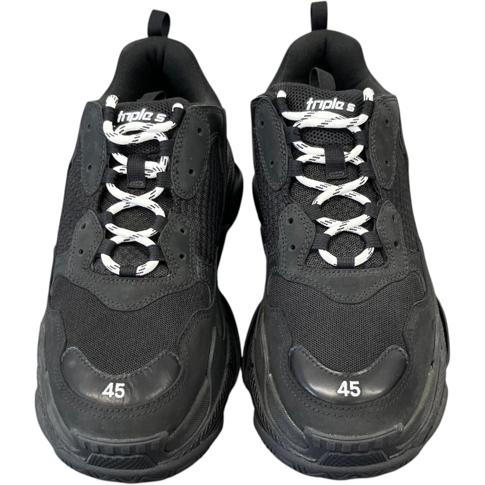 Men's Triple S Low Trainers Black Size EU 45 / UK 11 - Photo 6