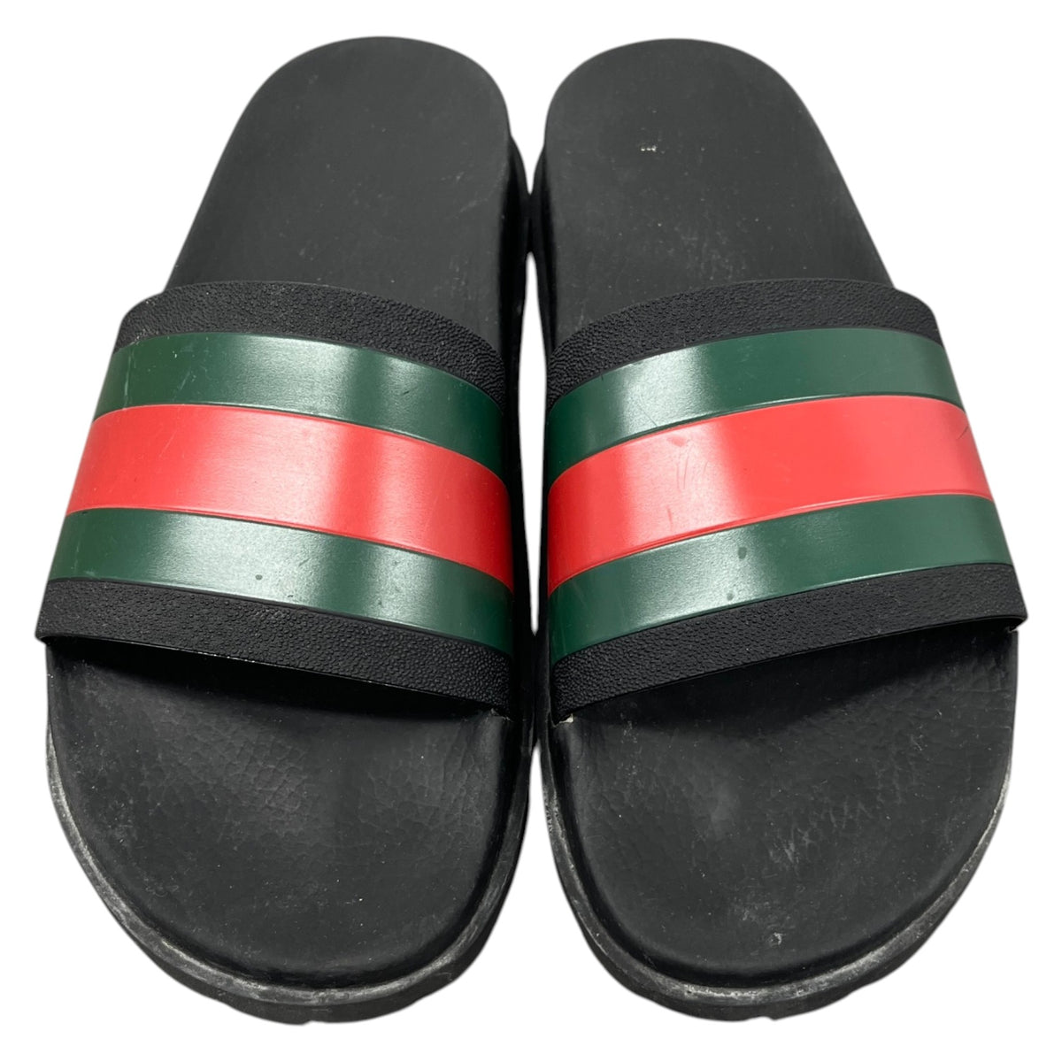 Men's Web Stripe Pool Slides Black Size UK 10 / EU 44 - Photo 6