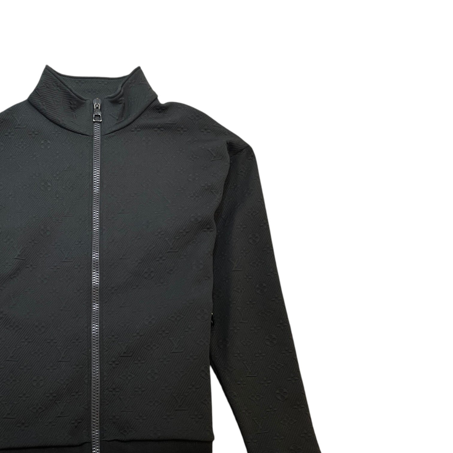 Men's Monogram Fleece Jacket Black Size L - Photo 3