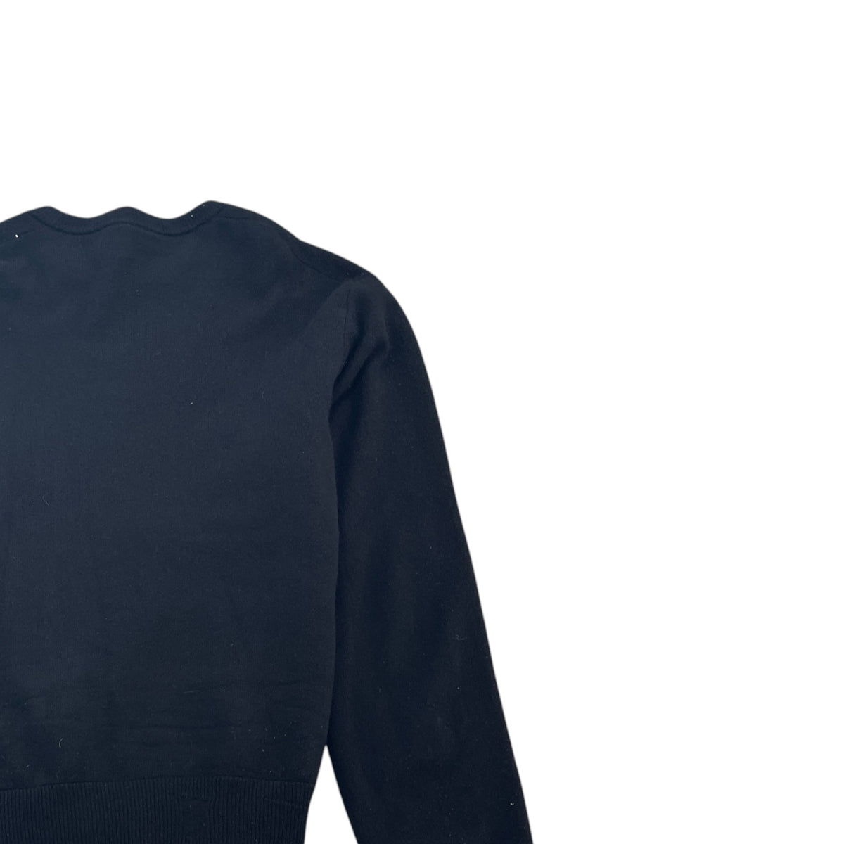 Men's Distressed Embroidered Sweatshirt Black Size L - Photo 4