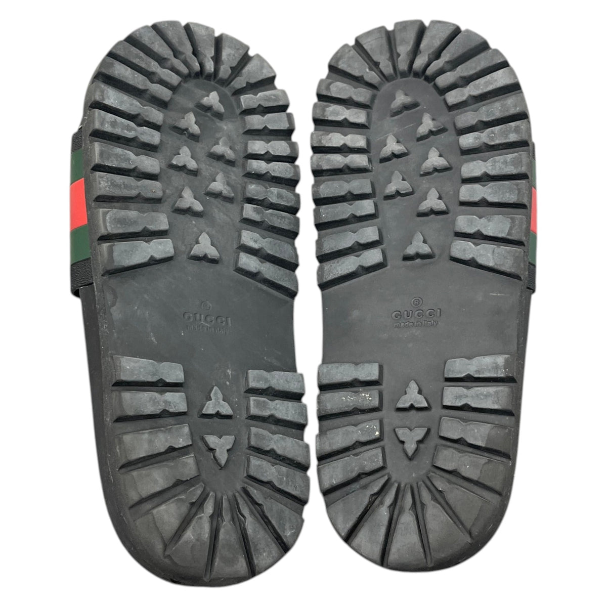 Men's Web Stripe Pool Slides Black Size UK 10 / EU 44 - Photo 10