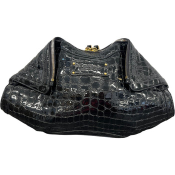 Women's De Manta Embossed Clutch Black