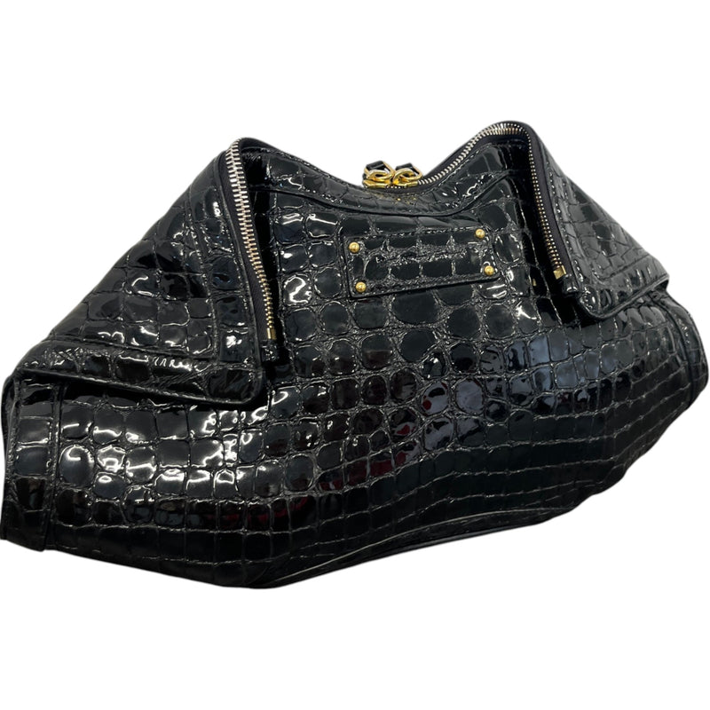 Women's De Manta Embossed Clutch Black