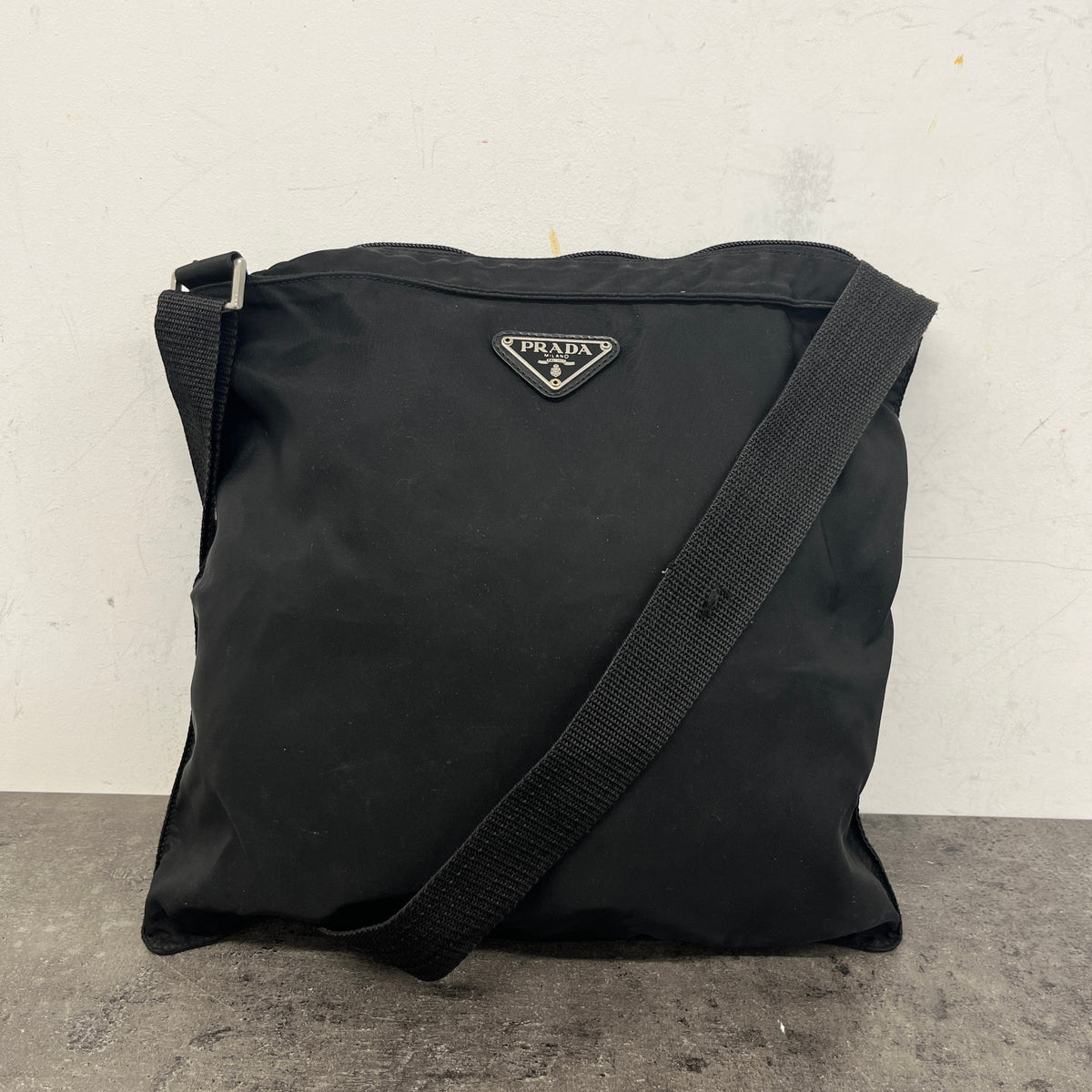 Men's Tessuto Nylon Messenger Bag Black - Photo 13
