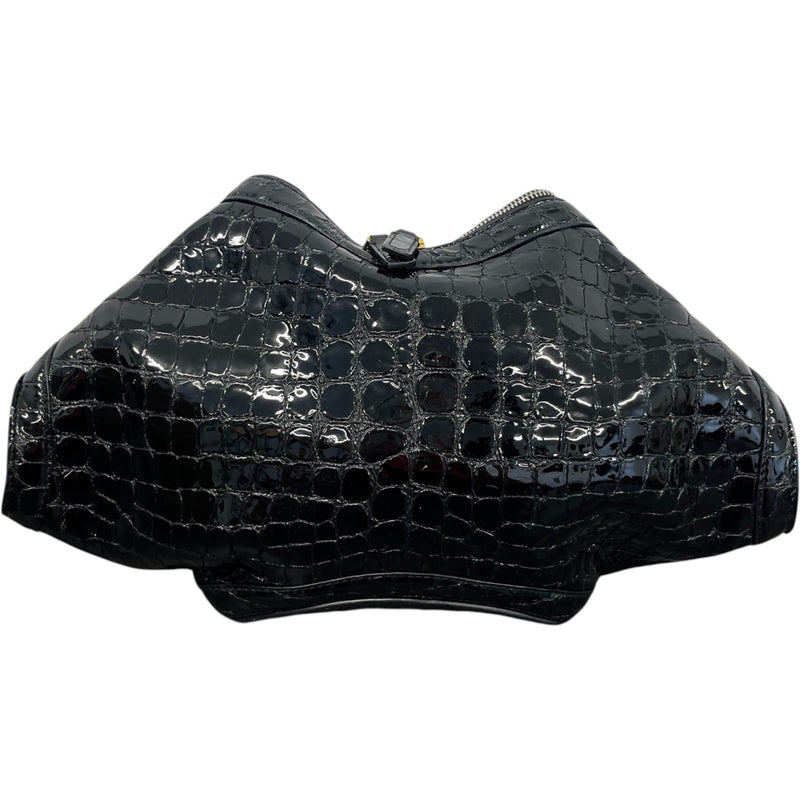 Women's De Manta Embossed Clutch Black