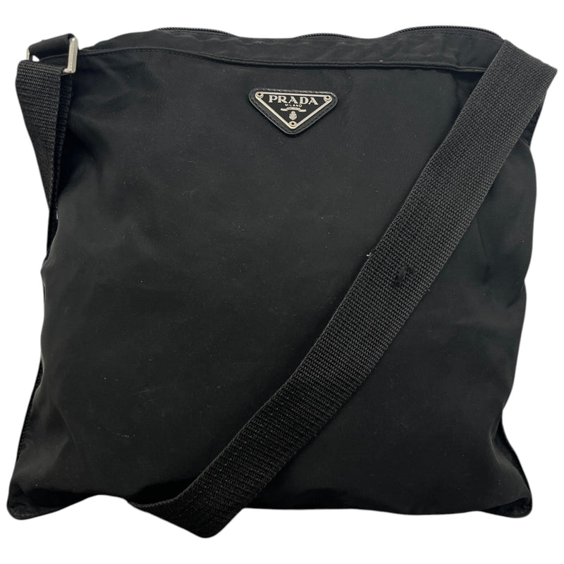 Men's Tessuto Nylon Messenger Bag Black