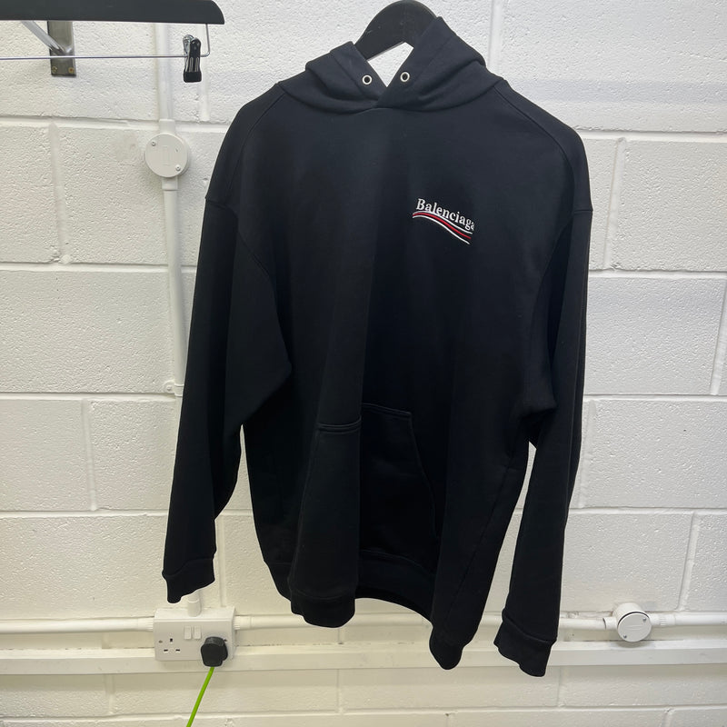Men's Political Campaign Hoodie Black Size M