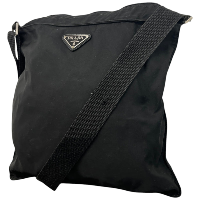 Men's Tessuto Nylon Messenger Bag Black
