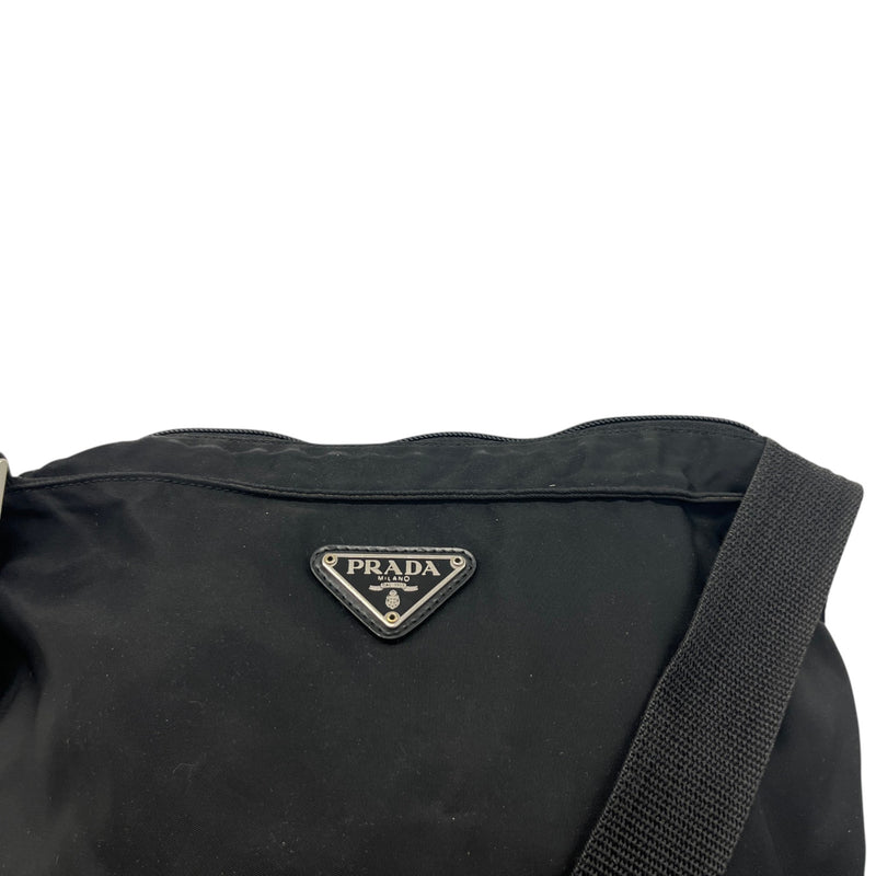 Men's Tessuto Nylon Messenger Bag Black