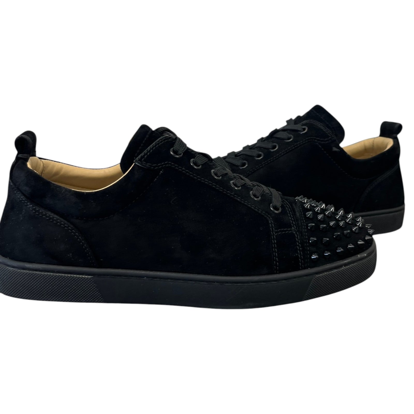 Men's Louis Spikes Flat Low Trainers Black Size UK 8 / EU 42 - Photo 3