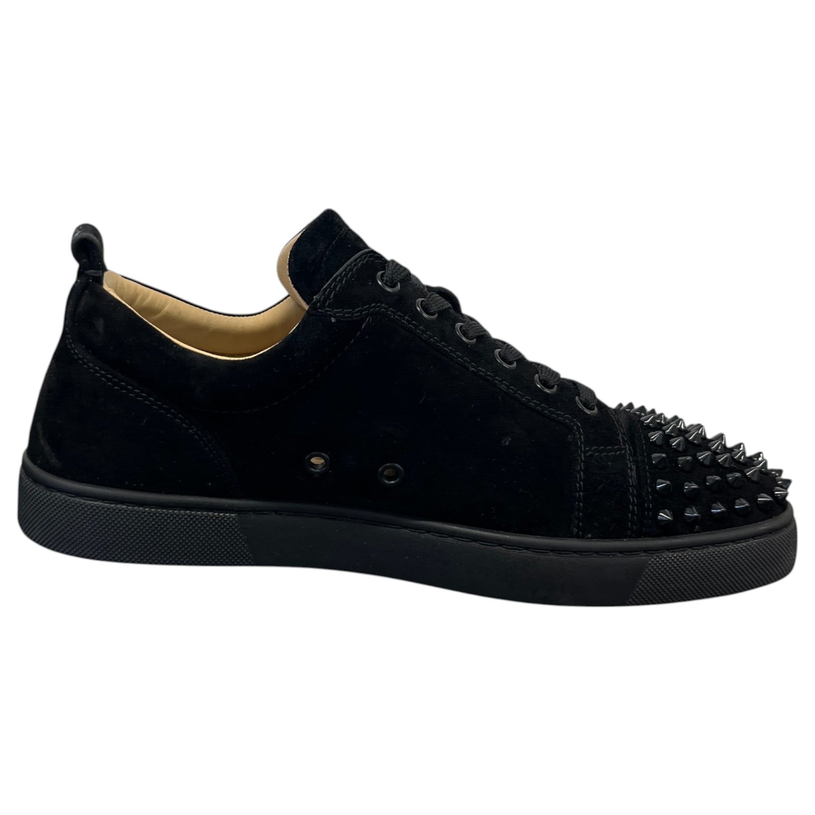 Men's Louis Spikes Flat Low Trainers Black Size UK 8 / EU 42 - Photo 4