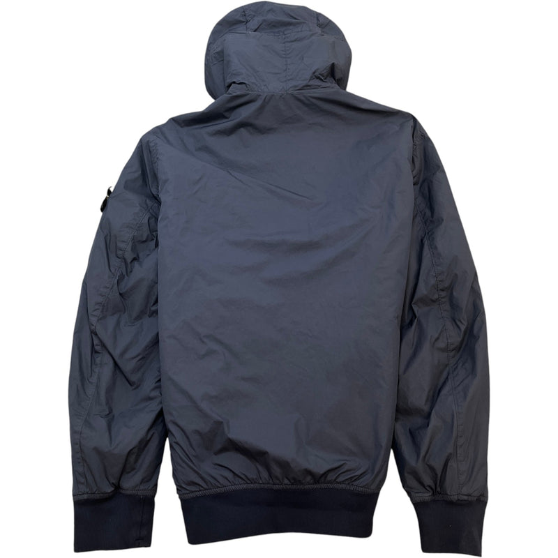 Men's Crinkle Reps Hooded Jacket Navy Size M