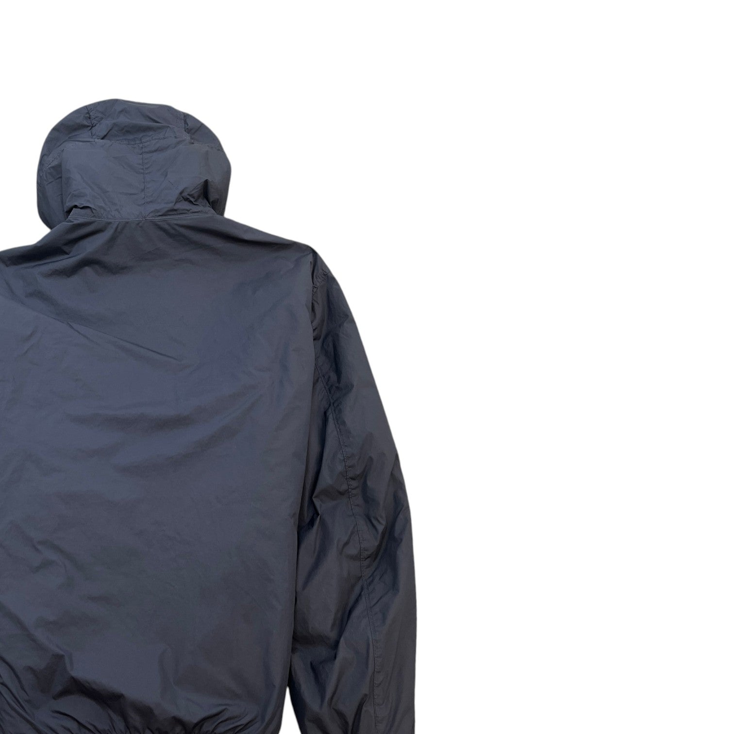 Men's Crinkle Reps Hooded Jacket Navy Size M - Photo 4