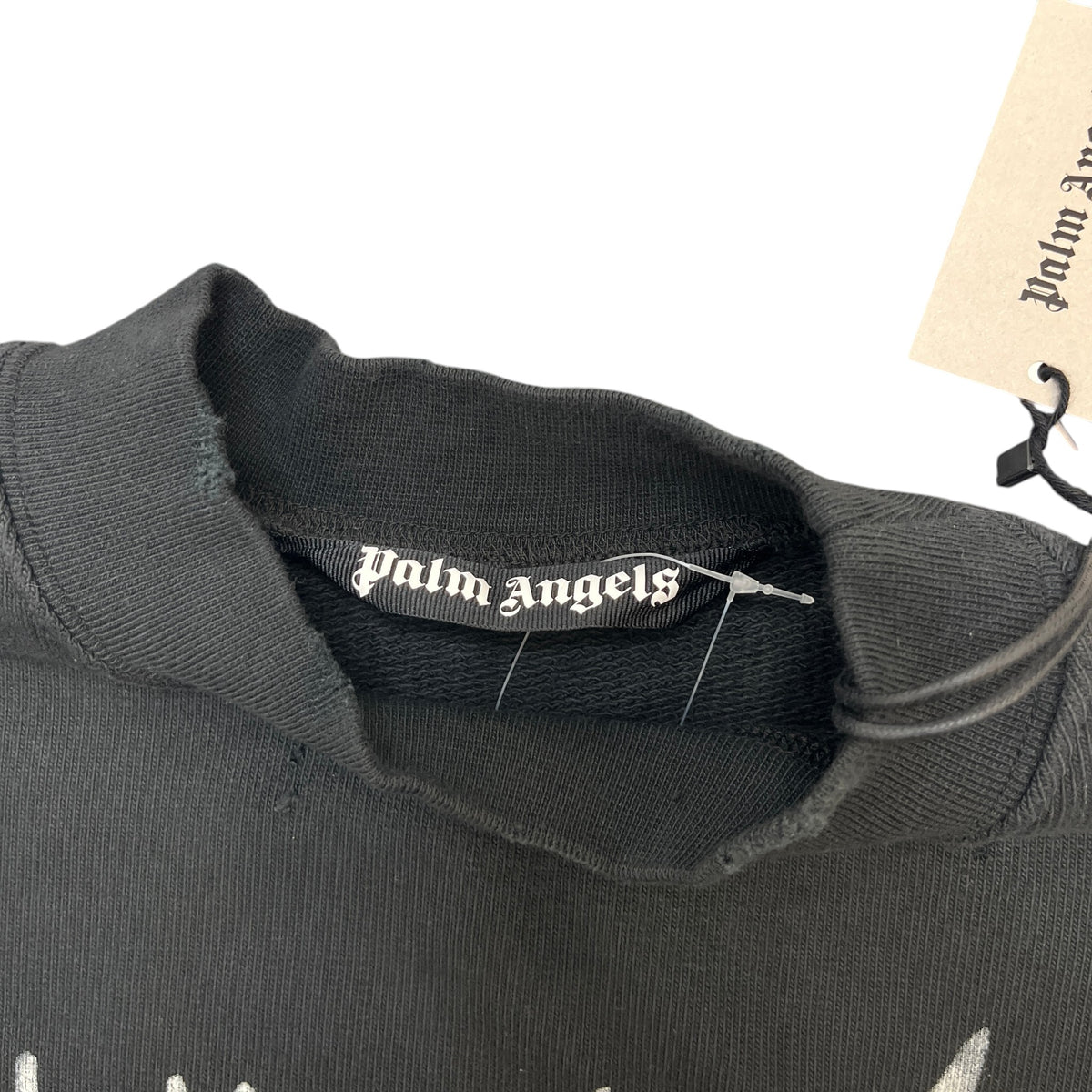 Men's Distressed Palm Sweatshirt Black Size M - Photo 6