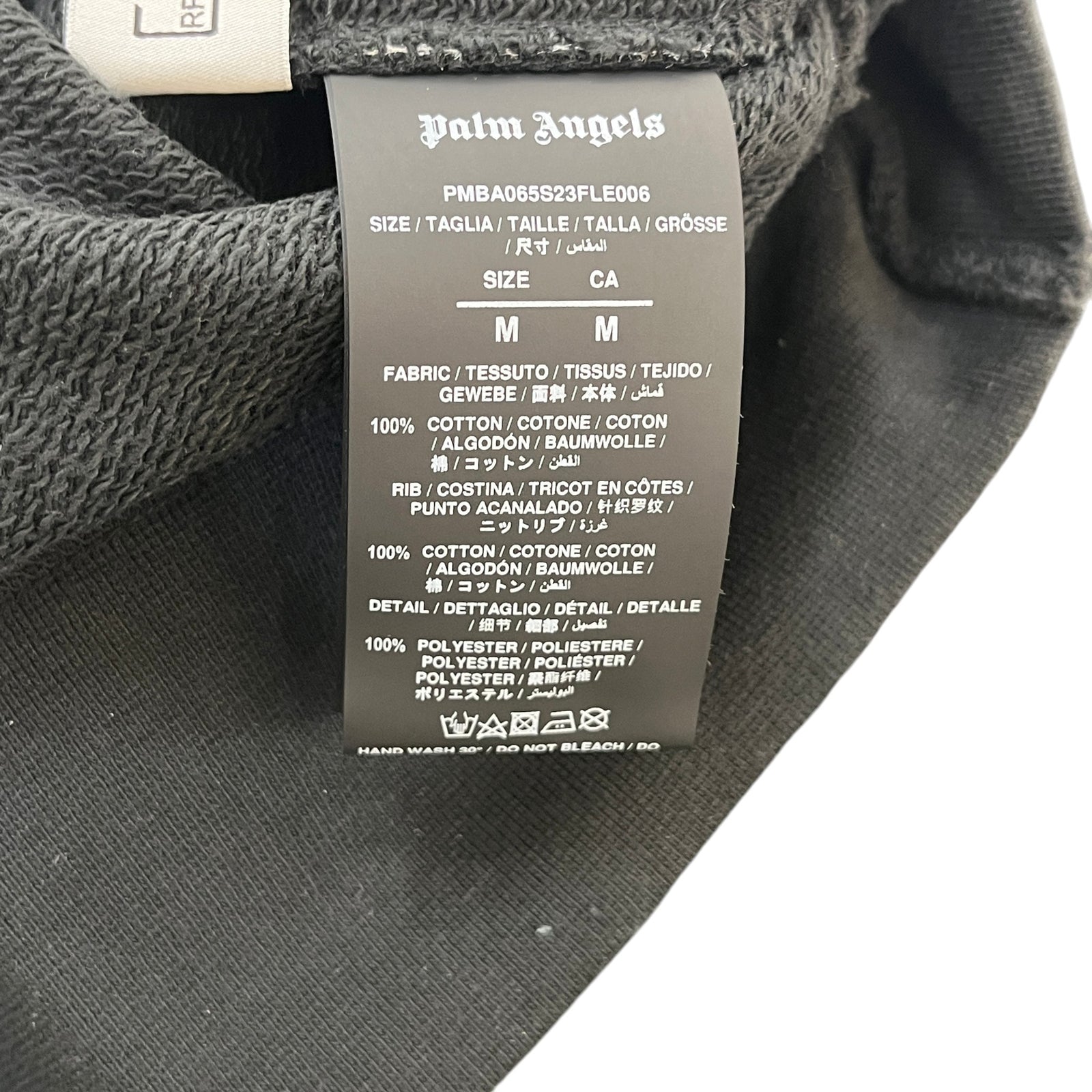 Men's Distressed Palm Sweatshirt Black Size M - Photo 7