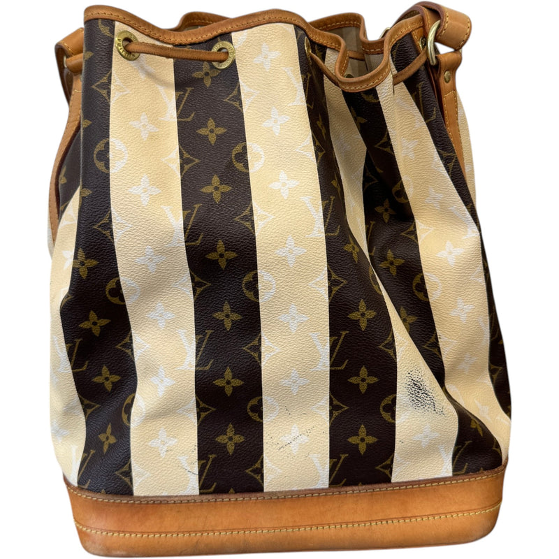 Women's Monogram Rayures Noe Handbag Brown
