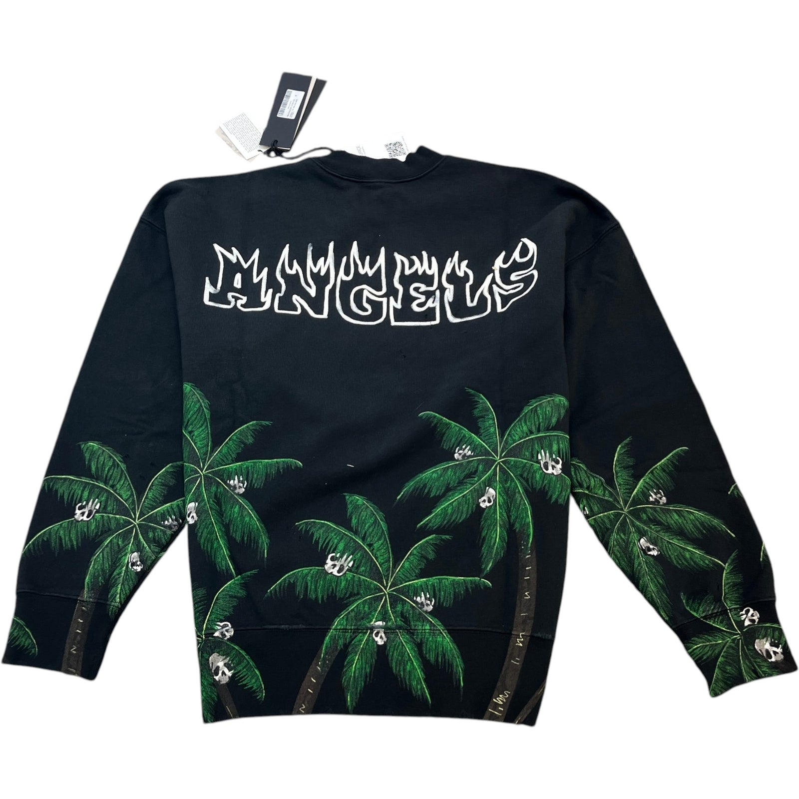 Men's Distressed Palm Sweatshirt Black Size M - Photo 2