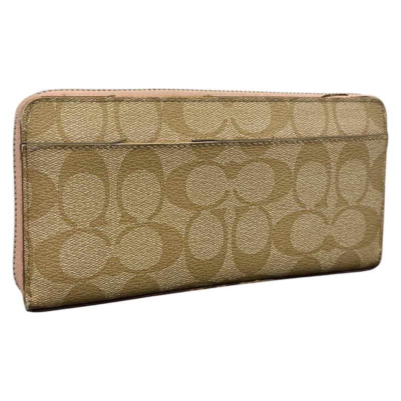 Women's Signature C Zip Around Wallet Beige