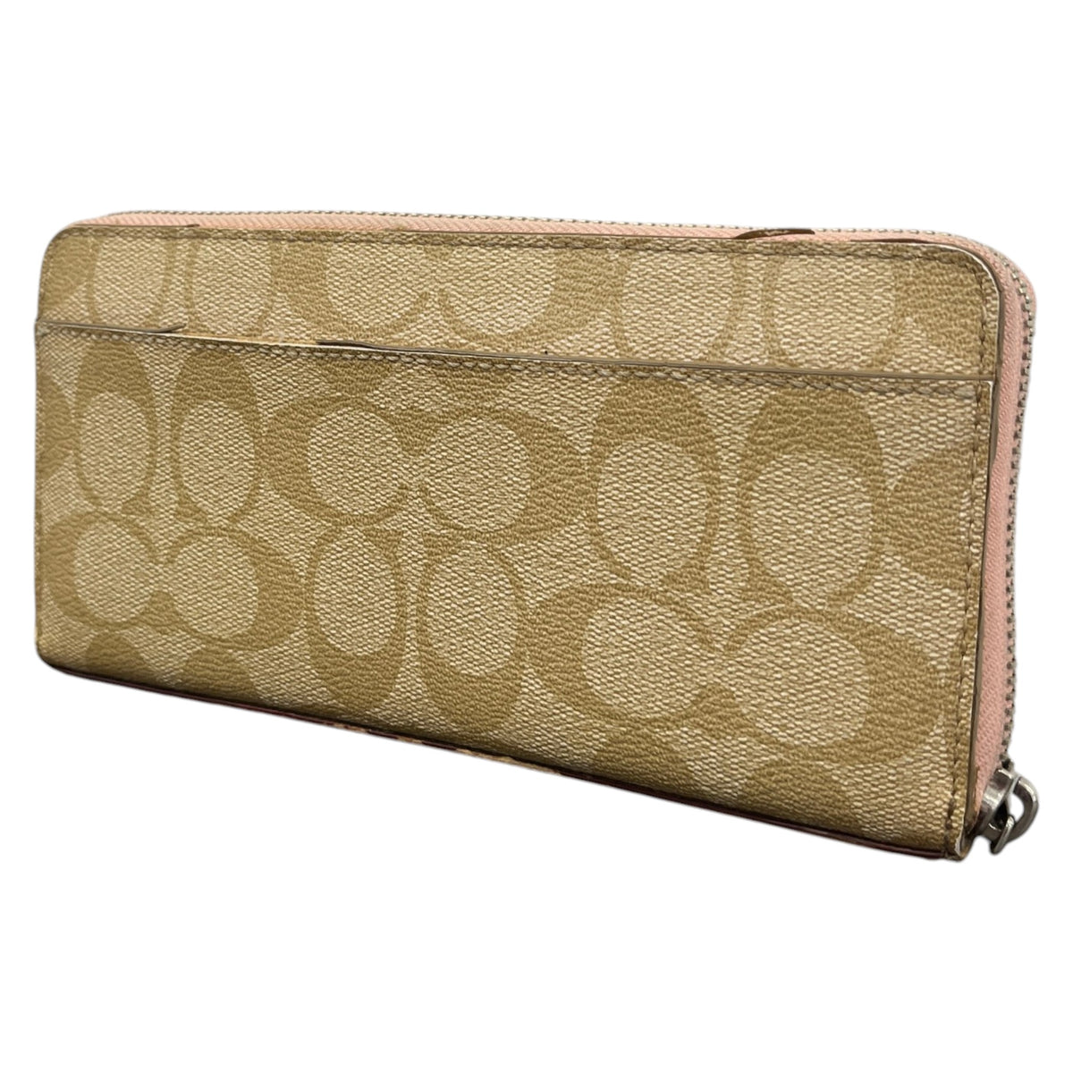 Women's Signature C Zip Around Wallet Beige - Photo 6