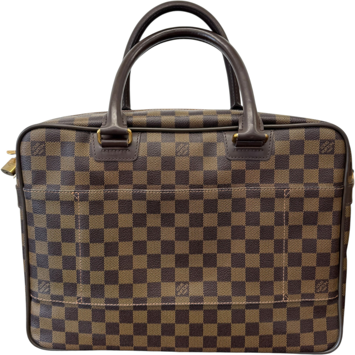 Men's Damier Ebene Icare Briefcase Brown - Photo 3