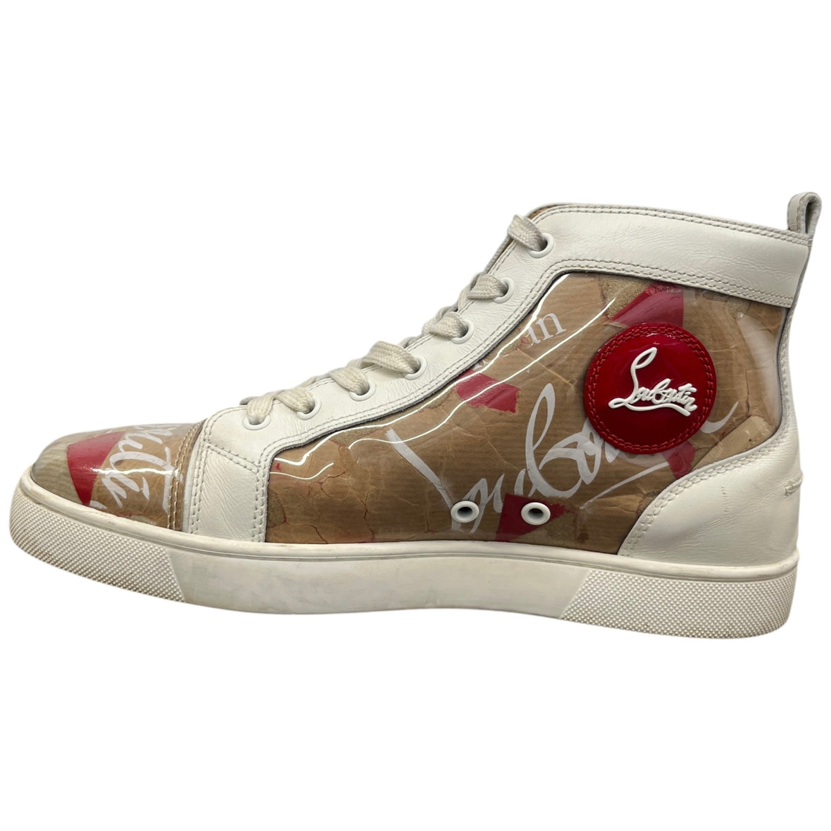 Men's Louis Loubi Kraft PVC High Trainers White Size UK 8 / EU 42 - Photo 2