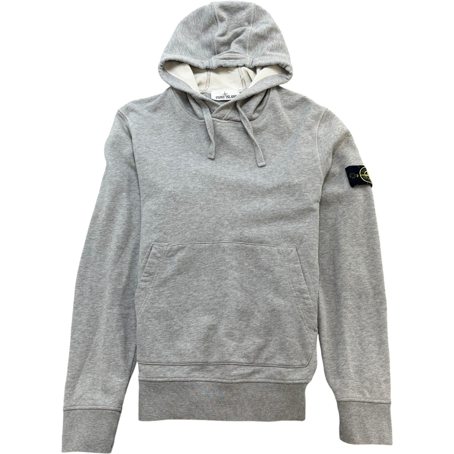 Men's Applique Logo Hoodie Grey Size S - Photo 1