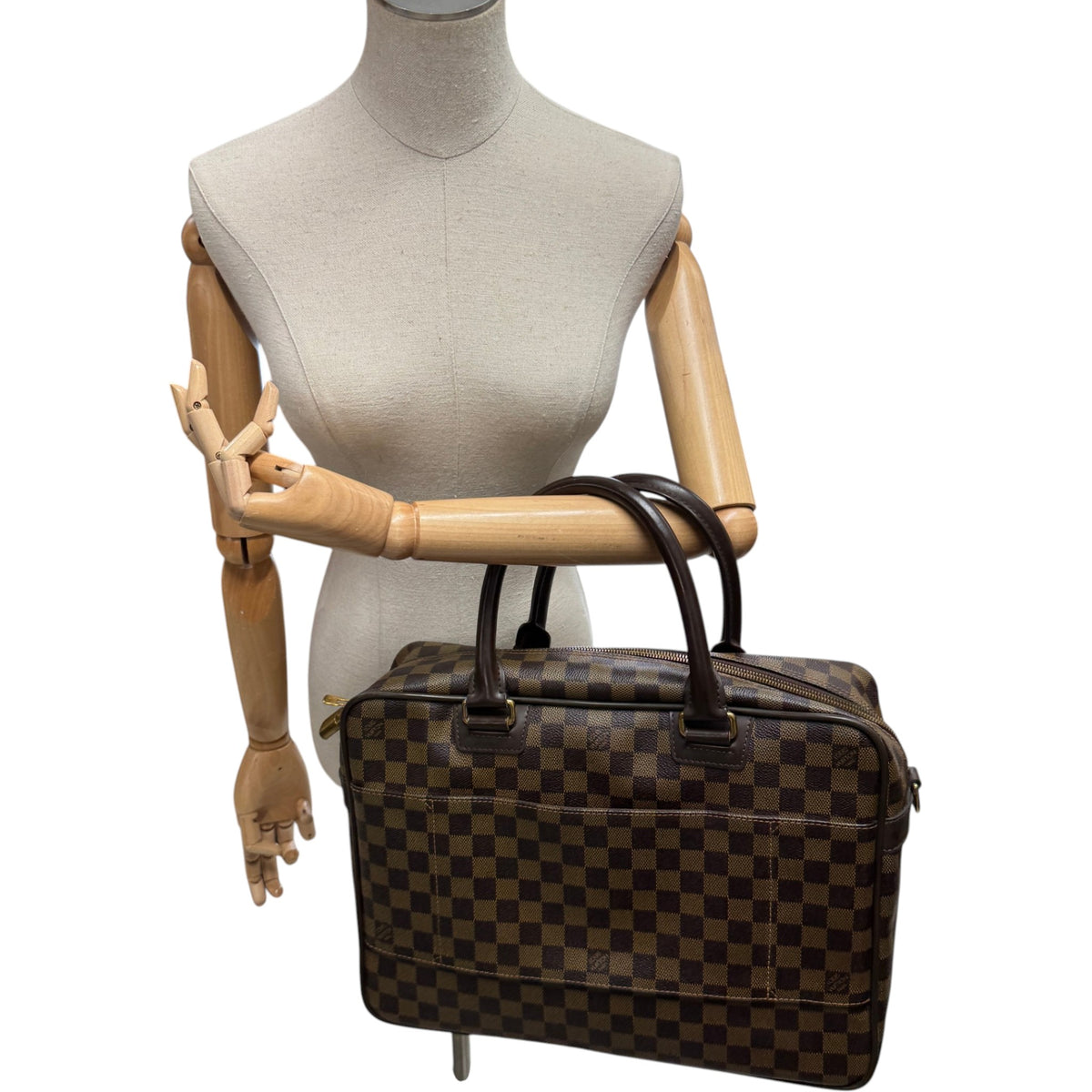 Men's Damier Ebene Icare Briefcase Brown - Photo 2